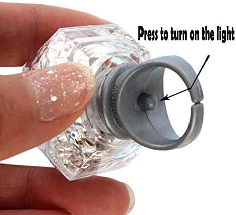 XLKJ 12 Pcs Light Up Rings Diamond Flashing LED Glow Rings for Wedding Birthday Party, verschiedene farben, One-Size - Image 5