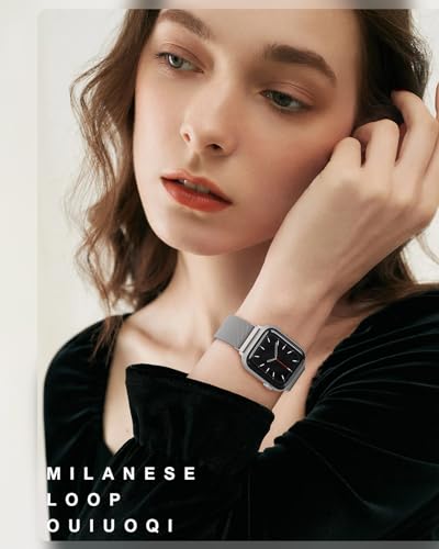 BRG Stainless Steel Milanese Loop Apple Watch Band 38–41mm — Titanium — view 8