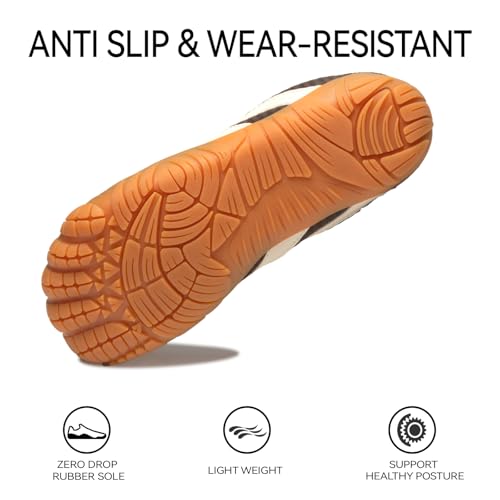 Image of Barefoot Shoes Women Casual Sneakers,Wide Toe Box Shoes Women Zero Drop Barefoot Shoe Men,Minimalist Trail Running Shoe,Non-Slip Lightweight Breathable Comfortable Fashion Walking Hiking Shoes Unisex