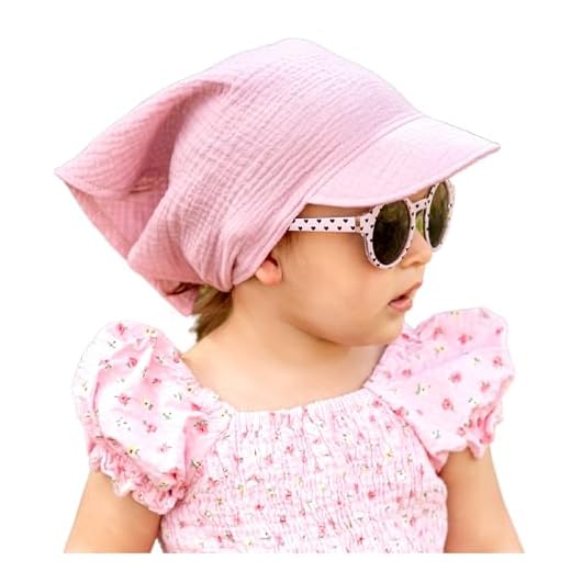 Bubalove Bandana Cap mit Visor UV-Schutz Mützen Schnelltrocknende Kopfbedeckung für Sonnenschutz Sommer-Sonnenhut für Kinder (Baumwolle, Pfingstrose)