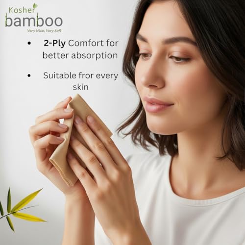 Image of Kosher Bamboo Facial Tissue Box - Pack of 4 - Made of Pure bamboo Pulp - 2 Ply - 100 pulls each (GoldCase)