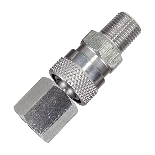 Universal 1/8 Inch Bspp Female Connector And 8Mm Male Plug Fill Nipple Quick-Disconnect Set, Stainless Steel Remote Line Male & Female Set For Paintball Hpa Co2 Convertor Air Tool Fittings #TOP4