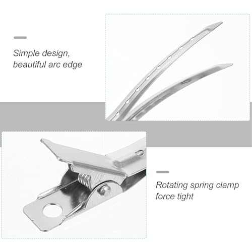 Horquillas de pato plateadas de 36 piezas para controlar el pelo grueso 3