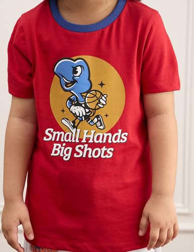 Image of Amazon Brand - Symbol Boys 100% Cotton Graphic Printed Half Sleeves T-Shirt | Age 2-6 Years