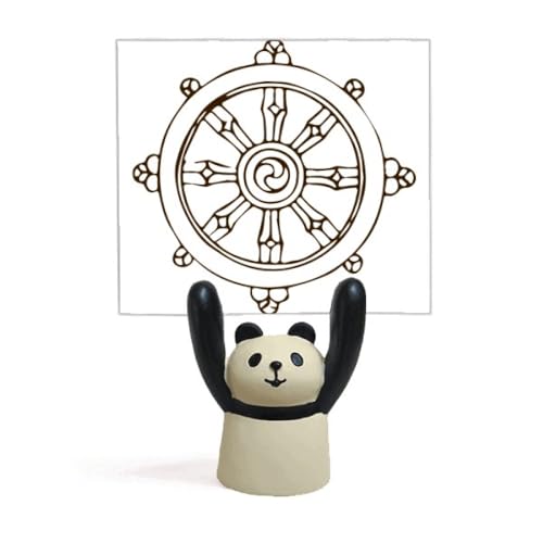 Support rond pour mémo design panda Culture Gouvernail idée cadeau de bureau