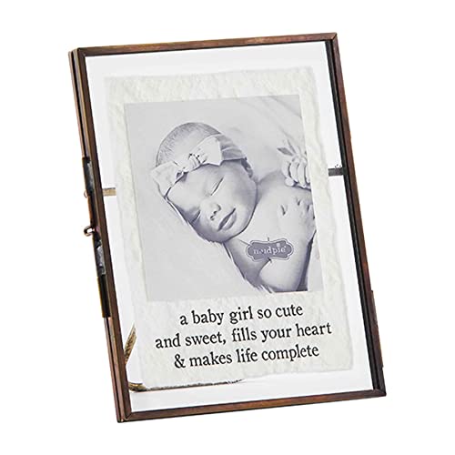 Mud Pie Baby Girl Glass Frame with Parchment Paper