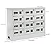 ZWJABYY Safety and Convenience 12 Compartment Cell Mobile Phone Charging Station Cabinet Locker with Combination Lock White,for Students and Employees