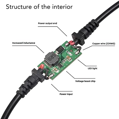Miniatura 5 de Adaptador de corriente hembra de encendedor de cigarrillos de automóvil de 5 V USB C macho a 12 V, convertidor de cable de extensión de enchufe de