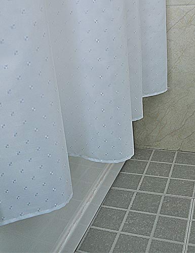 Rideaux de bain de salle de bains imperméable blanc polyester à suspendre pour douche