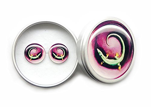 Damen Schmuck Ohrringe 12mm 925 Sterling Silber Ohrstecker Mädchen Moden Rot Geschenkbox Afrikanische Giraffe Cover