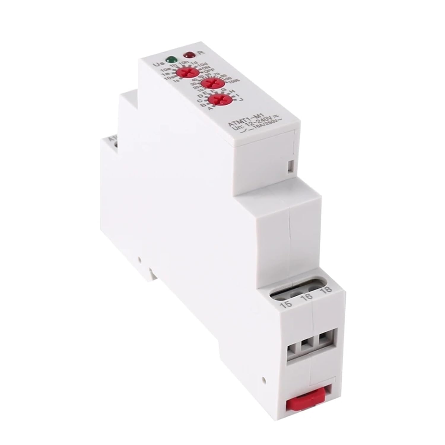Hot-12-240VAC/DC Din Rail Type Time Delay Relay 16A/250VAC Multifunction Timer Relay with 10 Function Choices, ATMT1