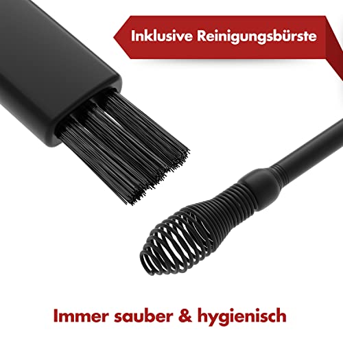 NEUMANN® Wiederverwendbares Ohrenreinigungs-Set - rostfreier Edelstahl - Handliche Aufbewahrungsbox (Schlinge, Spirale & Löffelform) Premium Ohrenschmalz-Entferner für Erwachsene [Schwarz Eloxiert]
