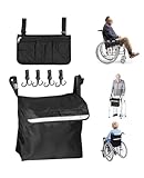 ALONK 2 Stück Rollstuhltasche, Multifunktionale Rollstuhl Tasche mit Reflektierendem Klebeband, Groß Wasserdicht Tasche für Rollator