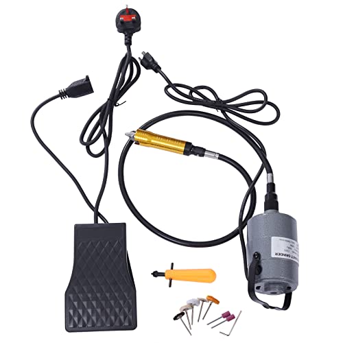 Professional Hanging Flexshaft Mill|220V 6MM Rotary Tool Electric Grinder Carver - Adjustable Speed for Carving, Buffing, Drilling, Polishing, Sanding, Cutting, Grinding (380W)