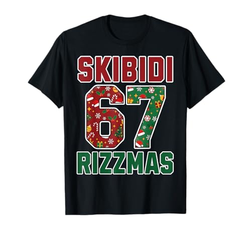 Rizz Christmas 67 Funny Xmas Gen Alpha Skibidi Rizzmas 67 T-Shirt