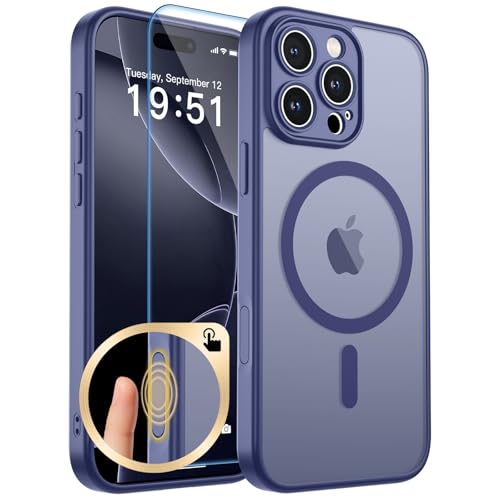 zapica Magnetic for iPhone 16 Pro Case, Blue Gray