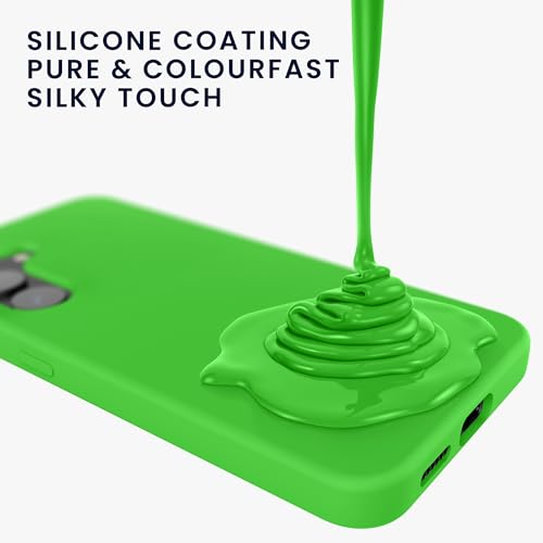 kwmobile Case Compatible with Samsung Galaxy S25 Case - Soft TPU Silicone Cover for Samsung S25 Case - Non-Slip Drop Protection - Lime Green by kwmobile - Used condition - Image 6