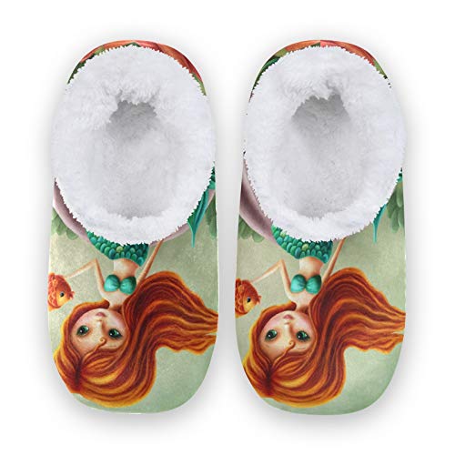 JNlover - Pantuflas de forro polar para mujer, diseño de animales marinos, para interiores y...