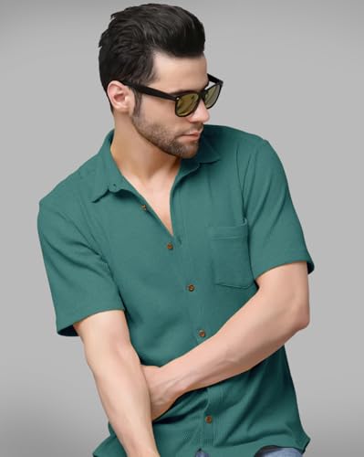 Image of Noble Monk Men's Regular Fit Shirt (SH71 Model Moss Green