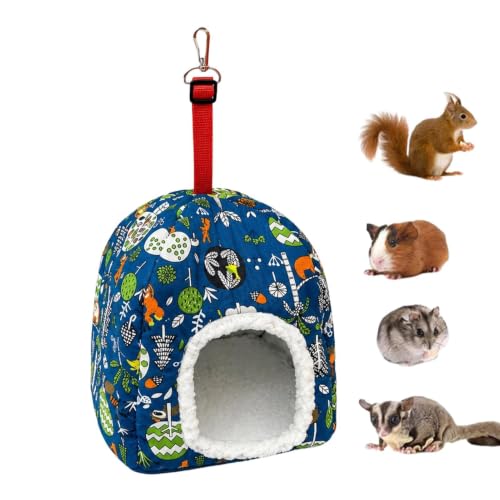 Hamster Bed - Cotton Soft Enclosed Nest, Fleece Lining, Non Slip Base Use | Small Pet Sleeping Nest - Enclosed Bed for Hamsters,