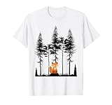 Lustige Wald Füchse Bäume Retro Style Geschenke