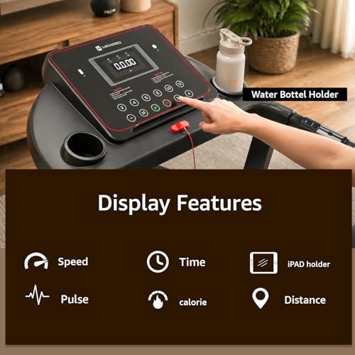 Image of Maxpro Dynamiq 5.5 Hp Peak BLDC Motor |18km /h Speed |15 Level Motorized Incline |130Kg User Weight |Auto Lubrication | Auto Incline Hydraulic Foldable Treadmill for Home use