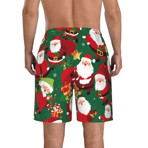 Xmas Funny Gnomes Print Stylish Men Beach Shorts Lightweight Cozy Swim Trunks Summer Casual Outings Holiday3