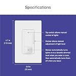 Lutron Maestro LED+ Motion Sensor/Dimmer Switch with Wallplate | 150W LED | Single Pole/Multi-Location | MSWCL-OP153M-WH | White - Image 2