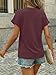 AUTOMET Womens Spring Tops 2026 Short Sleeve Shirts Henley Dressy Casual Blouses V Neck Fashion Tunics Trendy Flowy Clothing Burgundy M