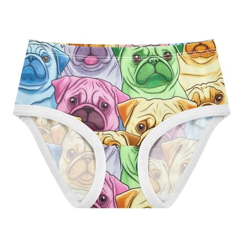 Fun Print Girls Underwear Toddler 2t Cotton Cute Panties Girl Colorful Cartoon Pugs Undies Kids Briefs