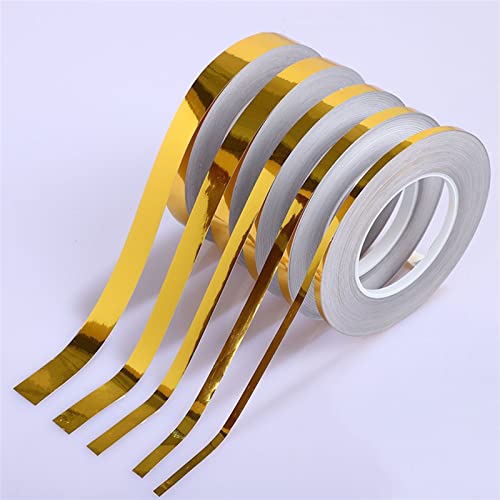 Bordure murale etanche Mirror Gold 2cm avec ruban adhesif longue duree