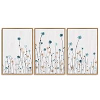 SIGNWIN 3 Piece Framed Canvas Wall Art Flower Canvas Prints Home Artwork Decoration for Living Room,Bedroom - 16