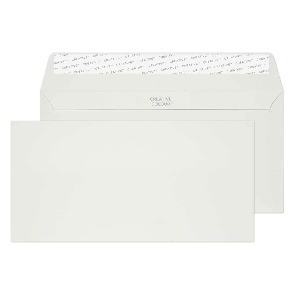 Creative Peel & Seal Dl+ Coloured Envelopes Grey 229 (W) X 114 (H) Mm Plain 120 Gsm Pack Of 500