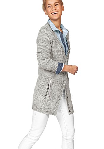 Preisvergleich Produktbild Kangaroos Damen Long Strickjacke Lang (36 / 38, Grau)