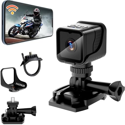 Pudet Luo Camara Deportiva Mini, Hotspot WiFi Portátil Camara Moto para Deportes, 1080P HD & 120° Ultra Gran Angular Camara Accion WiFi con Grabación en Bucle & Soportes | Ya disponible en tu tienda friki favorita! En mundofriki.es!