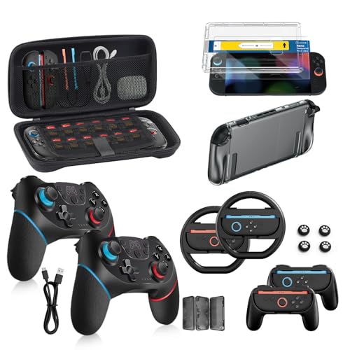 Switch 2 Pro Controllers Accessories Bundle for Nintendo 17-in-1:...