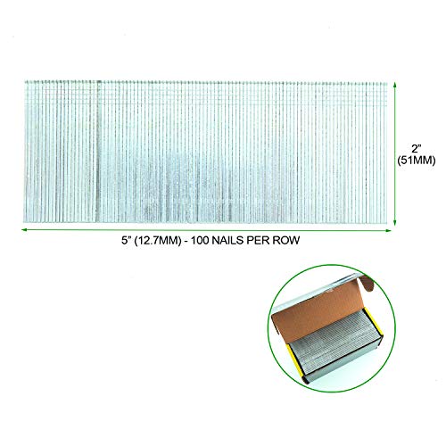 Mprove Heavy Duty 18-Guage 2In (51Mm) Electro-Galvanized Brad Nails [5,000 Nails] #TOP6