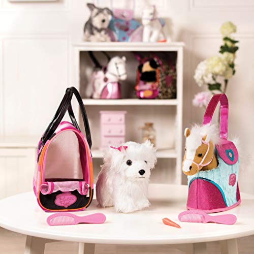 Pucci Pups - Herzchen & Streifen Tasche & Pony - Plüsch-Pferd - Plüschtier - Pferd Plüschtier - 2 Jahre +
