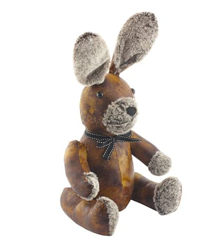 Assorted Doorstop Door Stop Stopper Filled Heavy Doorstop Faux Leather Novelty Wedge (Faux Leather Brown Rabbit Doorstop) โ image 1