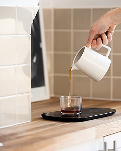 Conjunto de cafeteira Pour Over, coador e decantador de cerâmica branca premium V60, 1 – 2 xícaras d