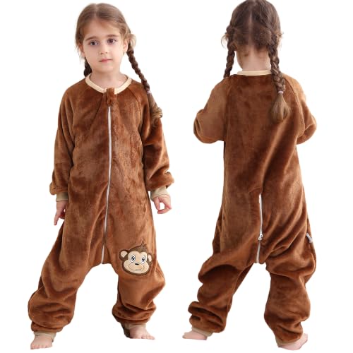 Image of MICHLEY Baby Sleeping Bag Sack Flannel Wearable Blankets Pajamas 1-6Years | Flannel,Unisex Pajamas, Long Sleeve,Zipper, For Autumn Winter,Suitable Girls And Boys,Warm & Breathable