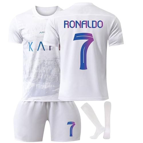 Image of Football Kits for Kids and Adult Home/Away Mens Boys Girls Soccer Jerseys Youth Trainshirts T Shirt, Short and Socks Set Fans Football Gifts 20(110-120cm) for 4-5 Years