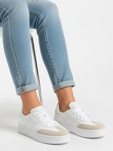 Image of Vendoz Women Sneaker | Cushioned Insole for Comfort | Stylish Lace-Up Design | Lightweigh & Perfect for Casual Outfit for Girls CNV7030