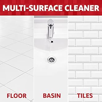 Harpic 1 Litre - Lemon, Bathroom Cleaner Liquid | New Thicker Bathroom Floor Cleaner | Red Harpic Bottle (Pack of 2)