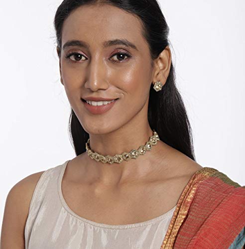 Gold-Plated AD-Studded Handcrafted Jewellery Set