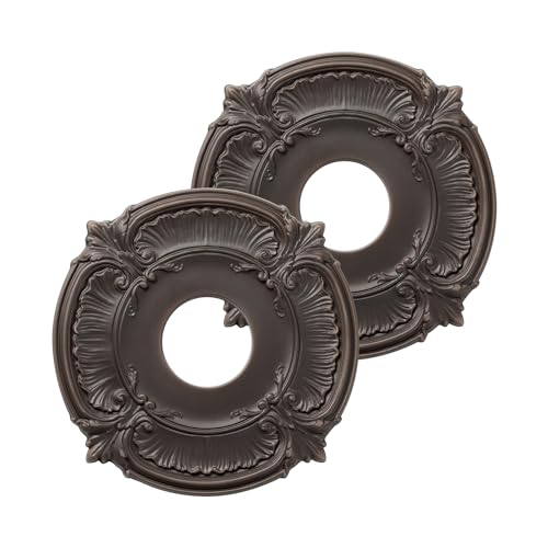 EIFHYT 2 Pack Home Lighting Ceiling Medallions Molded Plastic, 13"