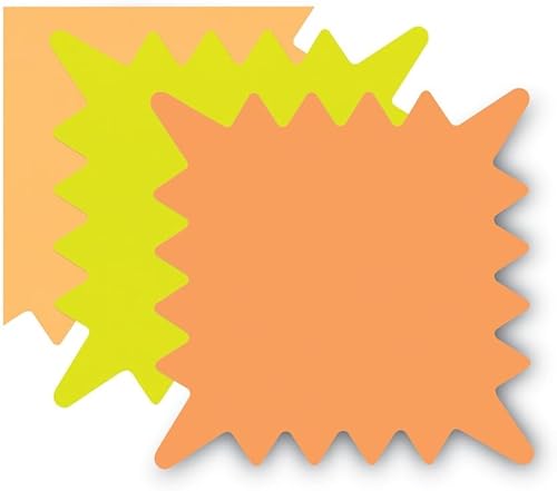 Miniatura 4 de COSCO 090244 - Letreros de papel troquelados, 5 1/4 x 5 1/4, cuadrados, colores surtidos, paquete de 48 unidades