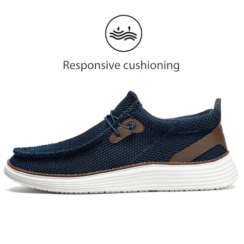 Image of Mens Loafers Walking Slip on Boat Shoes Running Tennis Athletic Sneakers Workout Sports Gym Fashion Classcial Non Slip Sneakers Casual Comfortable Shoes Leisure Vintage Flat