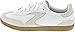 Skechers Tenis Hotshot-kickoffpara Mujer, Piel Duraleather Blanca con Ribete Natural, 38 EU
