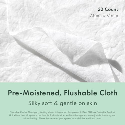 Rael Bundle - Flushable Feminine Wipes (10 Count, Pack of 2) and Organic Cotton Cover Pads Extra Long Overnight (12 Count)
